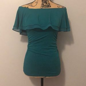 WHBM Short Sleeve Off The Shoulder Top